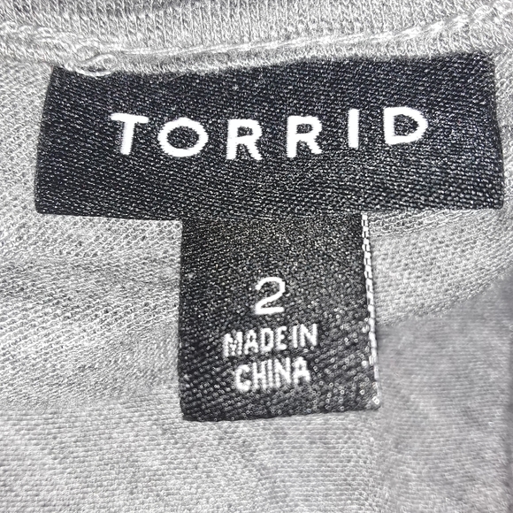 Torrid Beaded Embroidered Gray Top Size 2 - Picture 4 of 4